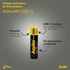 „Aqiila“ – įkraunamos USB-C baterijos – AAA dydis – 600 mAh – 4 vnt. pakuotėje
