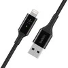 Belkin - išmanusis LED USB-A į „Lightning“ laidas, juodas