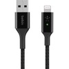 Belkin - išmanusis LED USB-A į „Lightning“ laidas, juodas