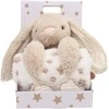 Carlo Baby - Fleece Blanket rusvai gelsvas Star &amp; Stuffed Animal rusvai gelsvas Rabbit (18433)