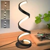 Led spiralinė naktinė stalo lempa dekoratyviniam miegamojo apšvietimui