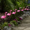 Saulės energija maitinamas sodo šviestuvas, dekoratyvinis flamingas, LED dekoracija, 53 cm