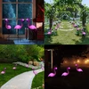 Saulės energija maitinamas sodo šviestuvas, dekoratyvinis flamingas, LED dekoracija, 53 cm