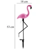 Saulės energija maitinamas sodo šviestuvas, dekoratyvinis flamingas, LED dekoracija, 53 cm