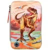 Dino World trigubas pieštukų dėklas LED Khaki Brown (412381)