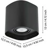 Lamp EGLO – Caminales-Z lubinis šviestuvas juodas 12.5x12.5 – RGB + TW – Zigbee, Bluetooth