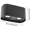 Lamp EGLO - lubinis šviestuvas Caminales-Z juodas 12,5x24 - RGB + TW - Zigbee, Bluetooth