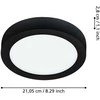 EGLO - Fueva-Z lubinis šviestuvas juodas Ø21 - TW - Zigbee, Bluetooth