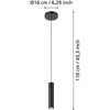 EGLO – pakabinamas šviestuvas Balamorta-Z – juodas Ø5.5 – RGB + TW – Zigbee, Bluetooth
