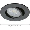 EGLO – Saliceto-Z įleidžiamas šviesiai juodas Ø8.8 – RGB + TW – Zigbee, Bluetooth