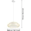 Pakabinamas šviestuvas EGLO – Yuku-Z pakabinamas bambuko šviestuvas Ø46 – RGB + TW – Zigbee, Bluetooth