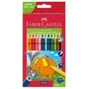 Spalvoti pieštukai Faber-Castell Jumbo, Tribriauniai, 12 spalvų