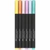 Teptukiniai rašikliai Faber-Castell Juodas Edition, pastelinių 6 spalvų