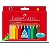 Vaškinės kreidelės Faber-Castell, tribriaunės, 12 spalvų
