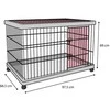 FLAMINGO – šunų veislynas ant ratų Pasy – juodas – 97,5 x 66,5 x 69 cm