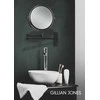 Gillian Jones - Dvipusis sieninis veidrodis su 10 kartų didinimu - juodas