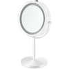 Gillian Jones – Stalinis veidrodis su LED šviesa ir 10x padidinimu – Baltas – 17,5 cm skersmens, 32 cm aukščio