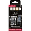 Uni - Chalk Marker PWE-5M, set of 4 markers - auksinis, sidabrinis &amp; 2 x baltas (401579)