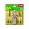 GP Battery GP - Ultra Alkaline 12xAA + 12xAA baterijų + rankinis vėduoklis