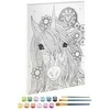 Icom Grafix - Tapyti pagal skaičius Vienaragio drobė - 30x40cm +12 dažų - (K-150055)