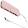 J5create - Ekologiškas USB-C kelių prievadų šakotuvas su maitinimo šaltiniu - rožinis