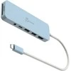 J5create – ekologiškas USB-C kelių prievadų šakotuvas su maitinimo šaltiniu – žydras