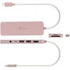 J5create - Ekologiškas USB-C kelių prievadų šakotuvas su maitinimo šaltiniu - rožinis