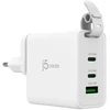 J5J5Create J5create - 65W GaN USB-C 3-Port Travel Charger w/ Interchangeable Plugs