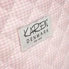 Karen - Didelė kosmetinė su rankena - Rožinė languota lovatiesė
