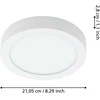 EGLO - Fueva-Z lubinis šviestuvas baltas Ø21 - TW - Zigbee, Bluetooth