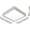 Lubinis šviestuvas EGLO - Fueva-Z lubų šviestuvas šlifuotas plienas 21x21 - TW - Zigbee, Bluetooth