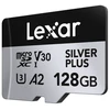 Atminties kortelė Lexar Sidabrinis PLUS | 128 GB | Micro SDXC | Flash atminties klasė 10