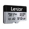 Atminties kortelė Lexar Micro SDXC Professional Sidabrinis Plus UHS-I/U3/A2/4K R205/W150 (V30) 512GB
