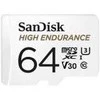 Atminties kortelė SanDisk Max Endurance microSDXC 64GB Class 10 U3 + Adapter