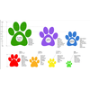 Pawz - Šuns batai M 7,6 cm juodi 12 vnt. - (278096)