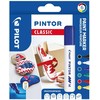 Pilot Pen Permanentinis žymeklis Pultas PINTOR CLASSIC 1.4mm, apvali galvutė, 6 spalvų komplektas