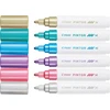 Pilot Pen Permanentinis žymeklis Pultas PINTOR METALLIC 1.4mm, apvali galvutė, 6 sp. komplektas