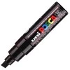 Posca - PC8K - Broad Tip Pen - Gold, Sidabrinis, Juodas and Baltas, 4 pc