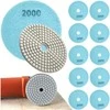 Realprices 10 deimantinių poliravimo diskų, 80 mm, porceliano plytelių šlifavimui su „Velcro“ 2000