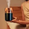 Realprices Oro drėkintuvas, LED aromaterapija, ugnikalnio ugnies efektas, aromaterapinis difuzorius