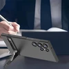 Realprices Plonas apsauginis dėklas su stovu, skirtas „Samsung S24 Ultra“, juodas