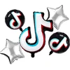Realprices „TikTok“ užrašų balionų rinkinys gimtadieniams, gimtadienio šventėms, 5 vnt.