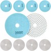 Realprices 10 deimantinių poliravimo diskų, 80 mm, porceliano plytelių šlifavimui su „Velcro“ 2000