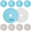 Realprices 10 deimantinių poliravimo diskų, 80 mm, porceliano plytelių šlifavimui su „Velcro“ 2000