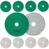 Realprices 10x deimantiniai poliravimo diskai, 80 mm, skirti šlifuoti porcelianines plyteles su lipnia juosta 1000