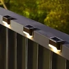 Realprices 4 saulės energija varomi LED laiptų šviestuvai sodui, terasai ir vandeniui atsparūs laiptams bei terasai