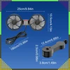 Realprices Automobilinis ventiliatorius Dvigubas besisukantis ventiliatorius automobiliams Galingas 360° USB