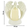 Realprices Dekoratyvinė figūrėlė, žvakidė, žvakės ornamentas, angelas, angelas, LED, kalėdinis sodas, 16 cm