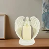 Realprices Dekoratyvinė figūrėlė, žvakidė, žvakės ornamentas, angelas, angelo formos, kalėdinis sodas, 21 cm