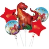 Realprices Dinozaurų gimtadienio balionų rinkinys gimtadieniams, vakarėliams, 5 vnt.